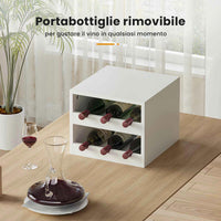 Armadio da Cucina con Multiprese Ripiani Regolabili 3 Cassetti Portabottiglie Estraibile 103,5x40x180 cm Bianco